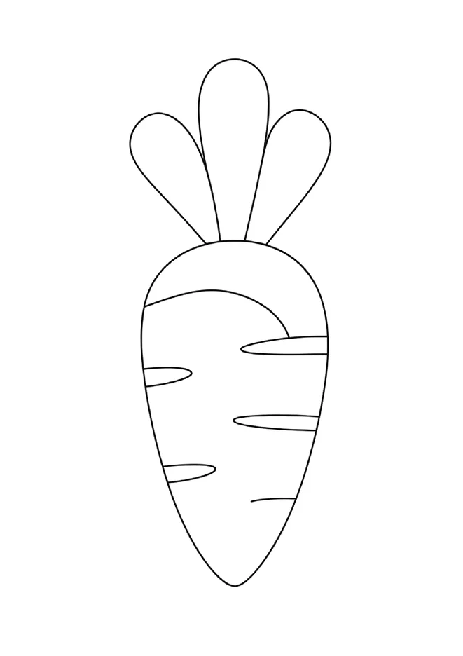 Desenho de cenoura para colorir para imprimir e colorir - imagem 3